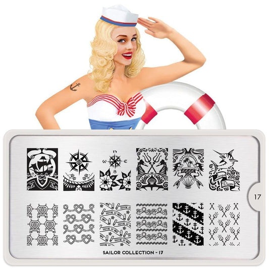Sailor 17-Stamping Nail Art Stencil-[stencil]-[manicure]-[image-plate]-MoYou London