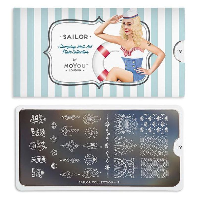 Sailor 19-Stamping Nail Art Stencil-[stencil]-[manicure]-[image-plate]-MoYou London