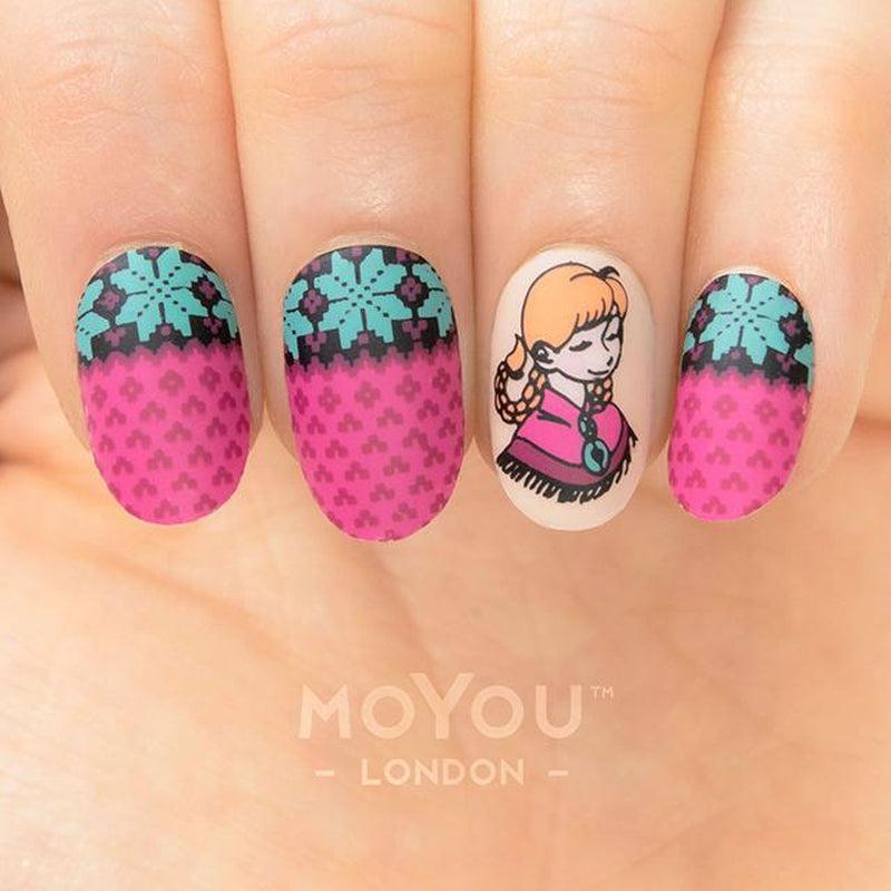 Snow 01-Stamping Nail Art Stencil-[stencil]-[manicure]-[image-plate]-MoYou London