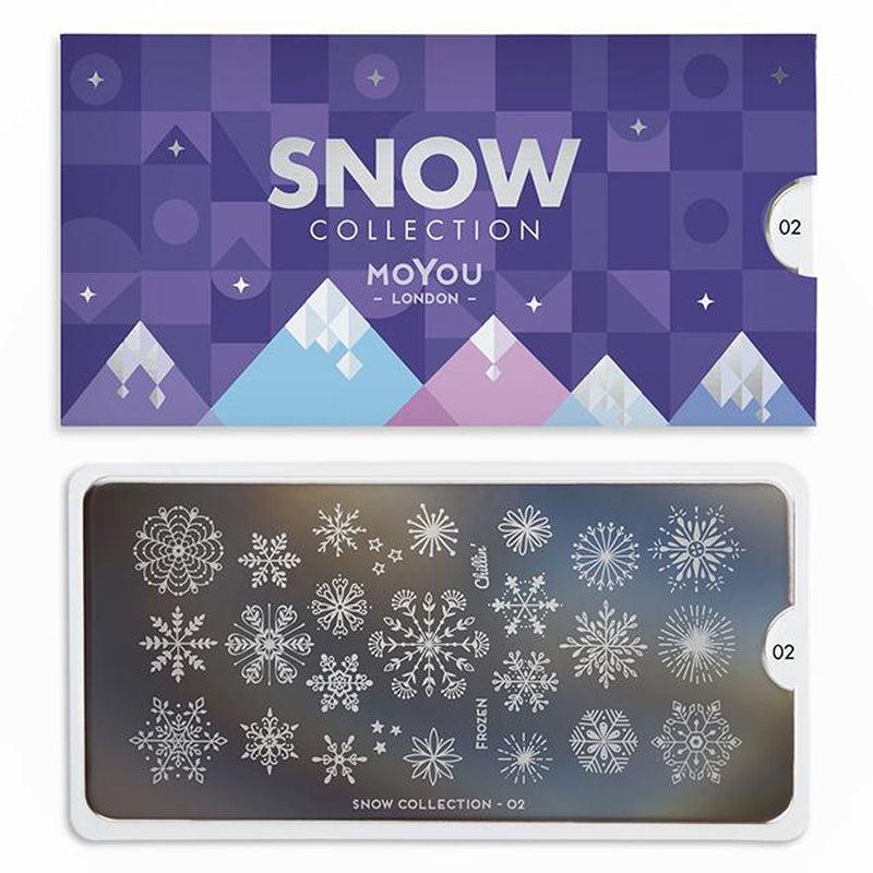 Snow 02-Stamping Nail Art Stencil-[stencil]-[manicure]-[image-plate]-MoYou London