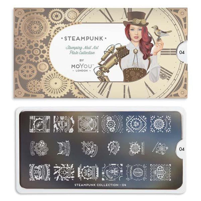 Steampunk 04-Stamping Nail Art Stencil-[stencil]-[manicure]-[image-plate]-MoYou London