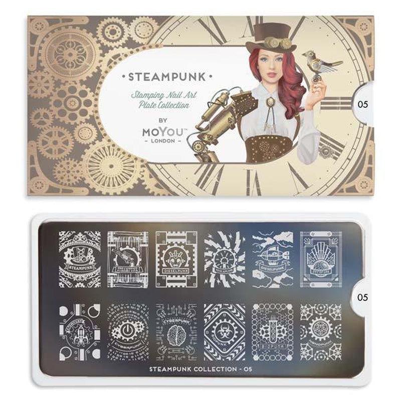 Steampunk 05-Stamping Nail Art Stencil-[stencil]-[manicure]-[image-plate]-MoYou London