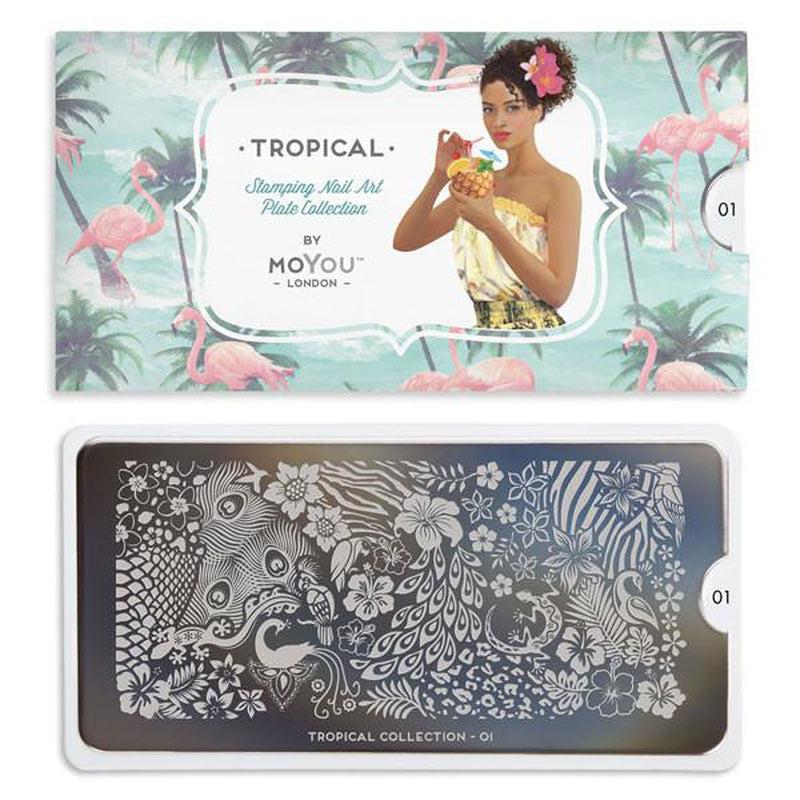 Tropical 01-Stamping Nail Art Stencils-[stencil]-[manicure]-[image-plate]-MoYou London