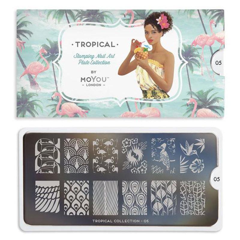Tropical 05-Stamping Nail Art Stencils-[stencil]-[manicure]-[image-plate]-MoYou London