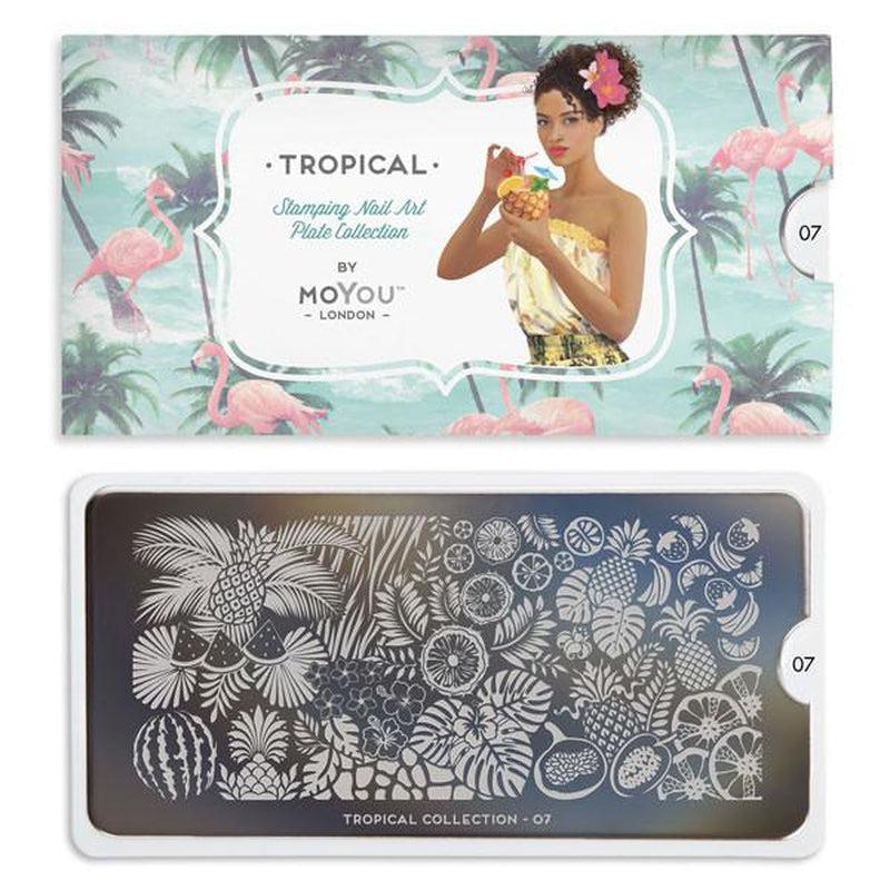 Tropical 07-Stamping Nail Art Stencils-[stencil]-[manicure]-[image-plate]-MoYou London
