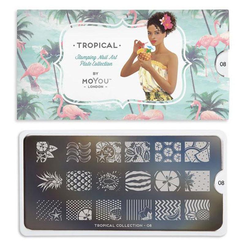 Tropical 08-Stamping Nail Art Stencils-[stencil]-[manicure]-[image-plate]-MoYou London
