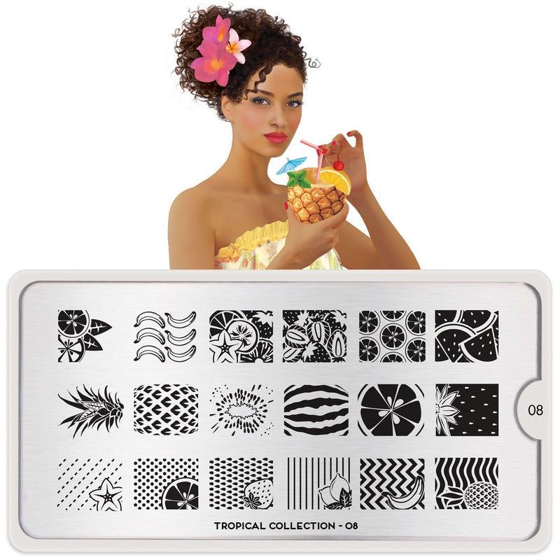 Tropical 08-Stamping Nail Art Stencils-[stencil]-[manicure]-[image-plate]-MoYou London