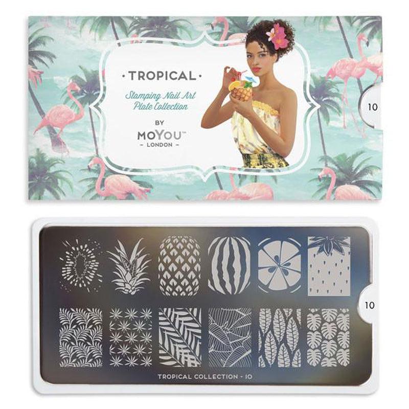 Tropical 10-Stamping Nail Art Stencils-[stencil]-[manicure]-[image-plate]-MoYou London