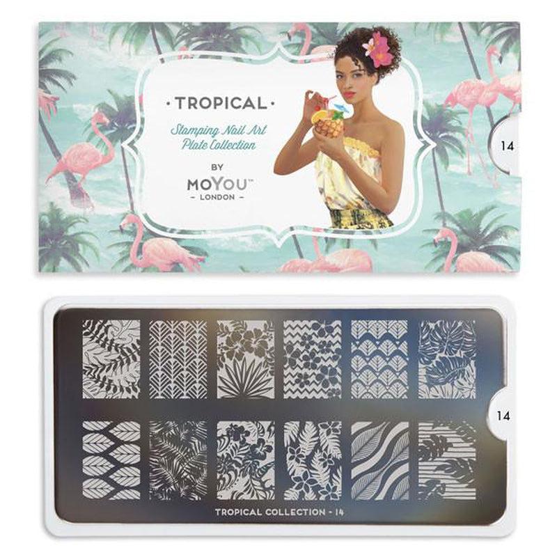Tropical 14-Stamping Nail Art Stencils-[stencil]-[manicure]-[image-plate]-MoYou London