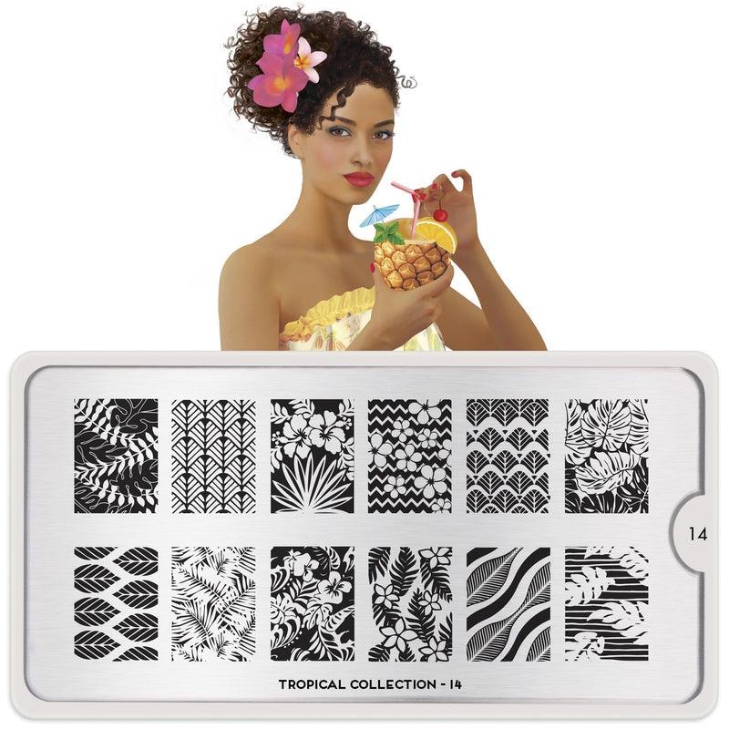 Tropical 14-Stamping Nail Art Stencils-[stencil]-[manicure]-[image-plate]-MoYou London