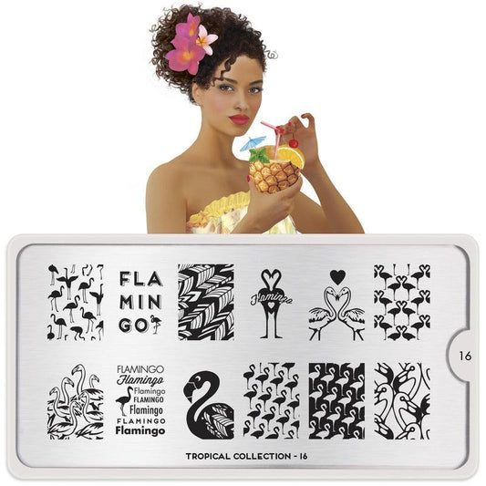 Tropical 16-Stamping Nail Art Stencils-[stencil]-[manicure]-[image-plate]-MoYou London
