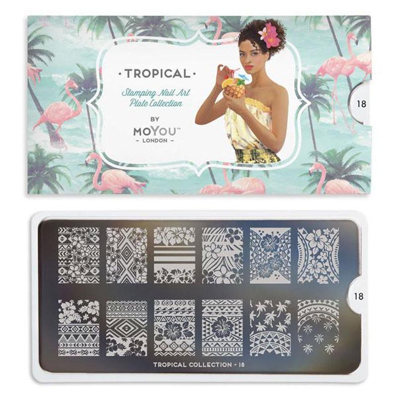 Tropical 18-Stamping Nail Art Stencils-[stencil]-[manicure]-[image-plate]-MoYou London
