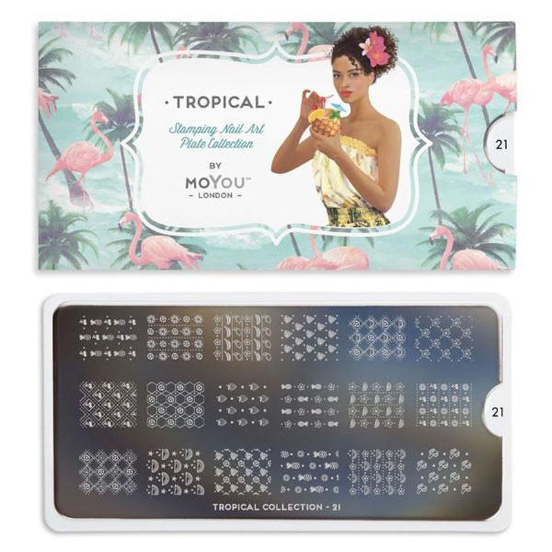 Tropical 21-Stamping Nail Art Stencils-[stencil]-[manicure]-[image-plate]-MoYou London