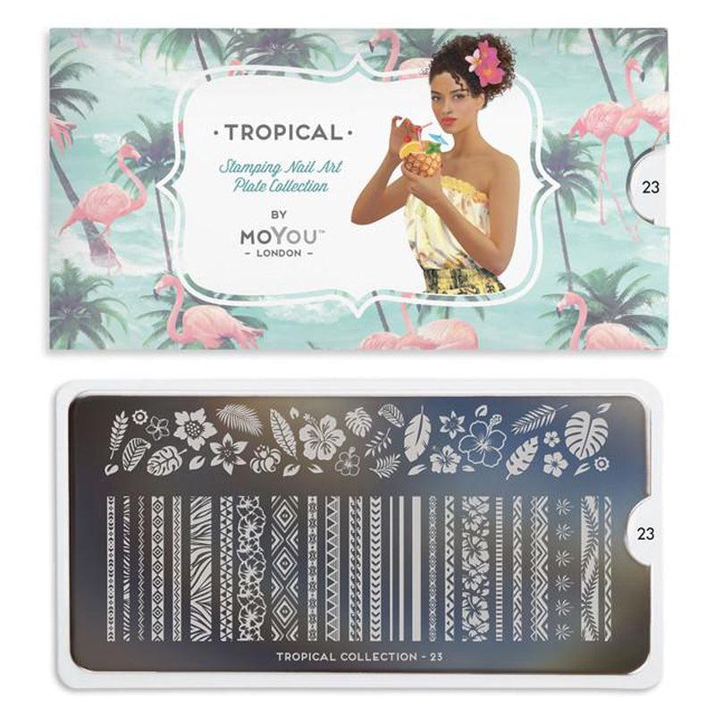 Tropical 23-Stamping Nail Art Stencils-[stencil]-[manicure]-[image-plate]-MoYou London