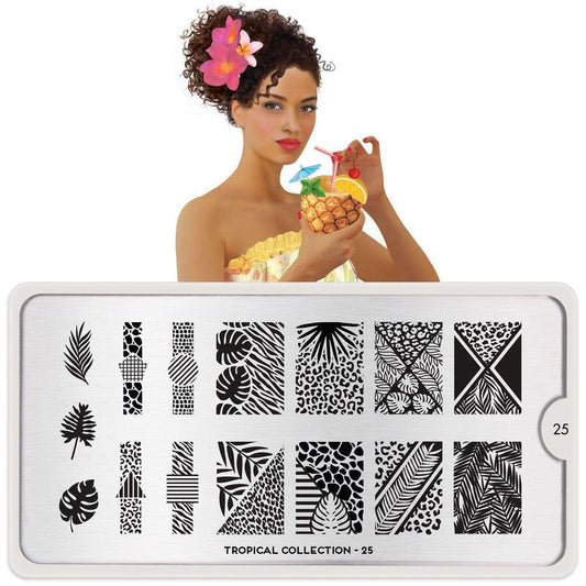 Tropical 25-Stamping Nail Art Stencils-[stencil]-[manicure]-[image-plate]-MoYou London