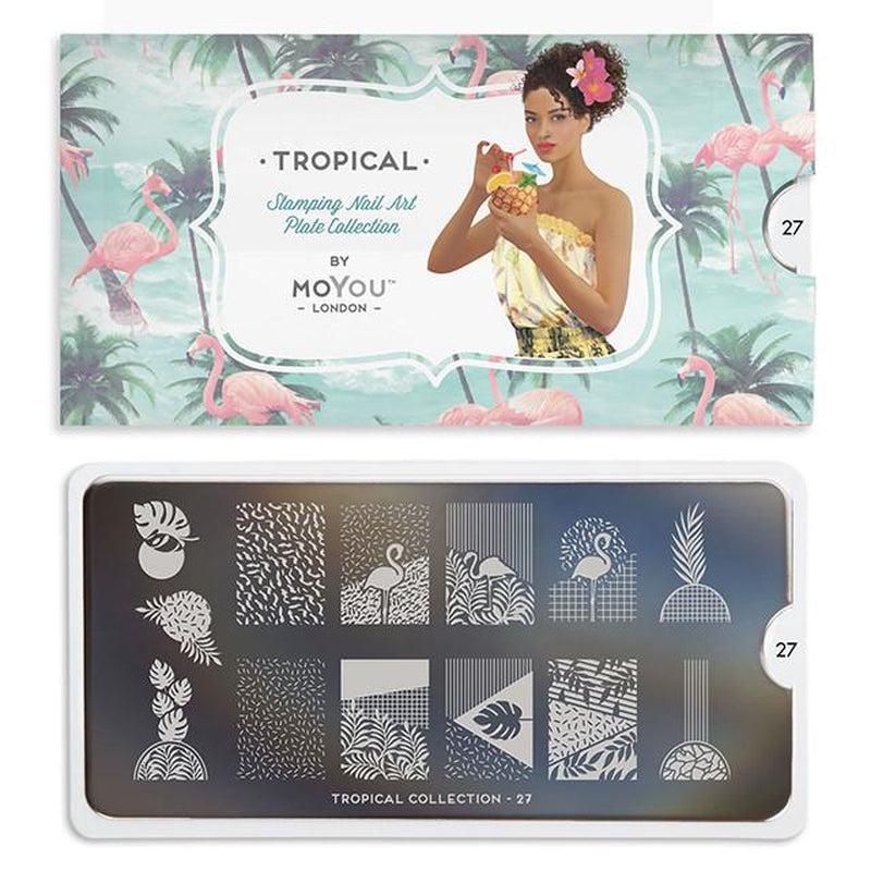 Tropical 27-Stamping Nail Art Stencils-[stencil]-[manicure]-[image-plate]-MoYou London