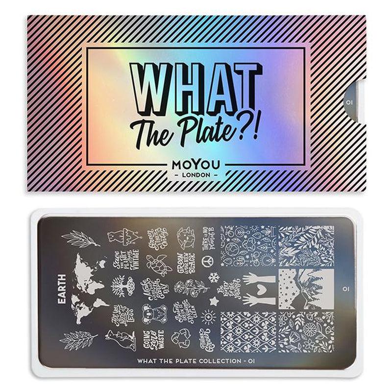 What the Plate 01 - Earth Day-Stamping Nail Art Stencils-[stencil]-[manicure]-[image-plate]-MoYou London